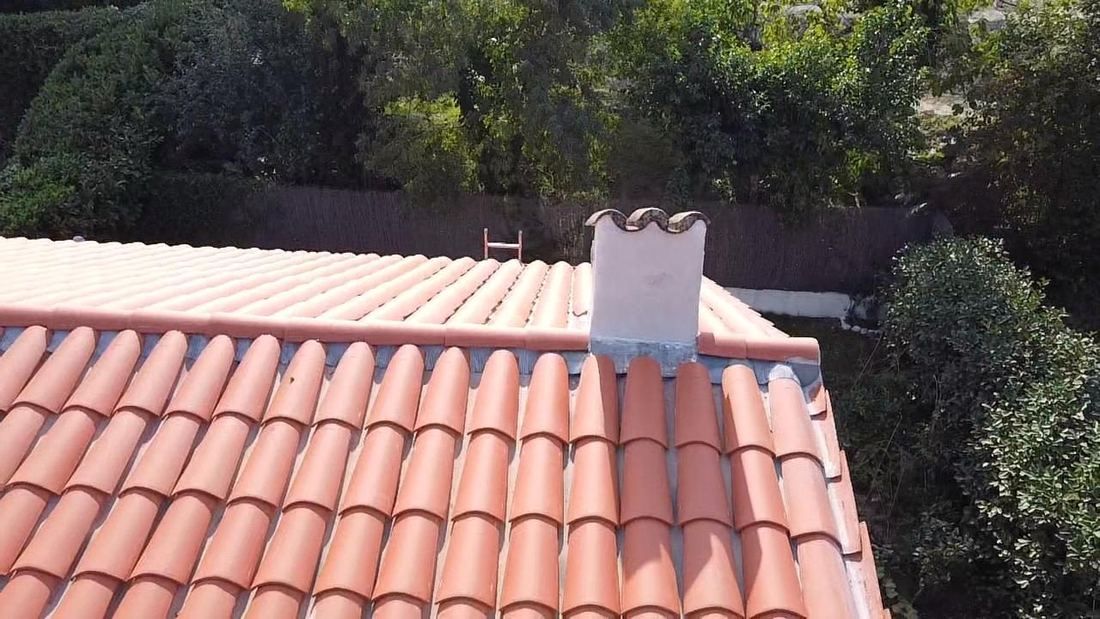 Réfection de toiture avec tuiles neuves